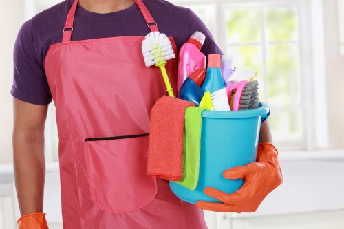 Cleaning dust and residue after a renovation in a Shoreditch property