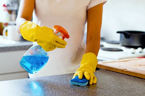 Local office cleaners working in a Shoreditch commercial property