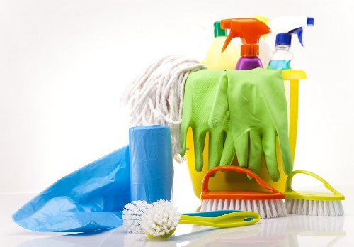 Local cleaning team preparing a Shoreditch property after building work