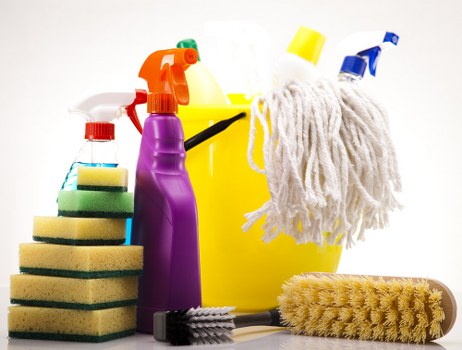 Furniture and household items ready for removal during a clearance